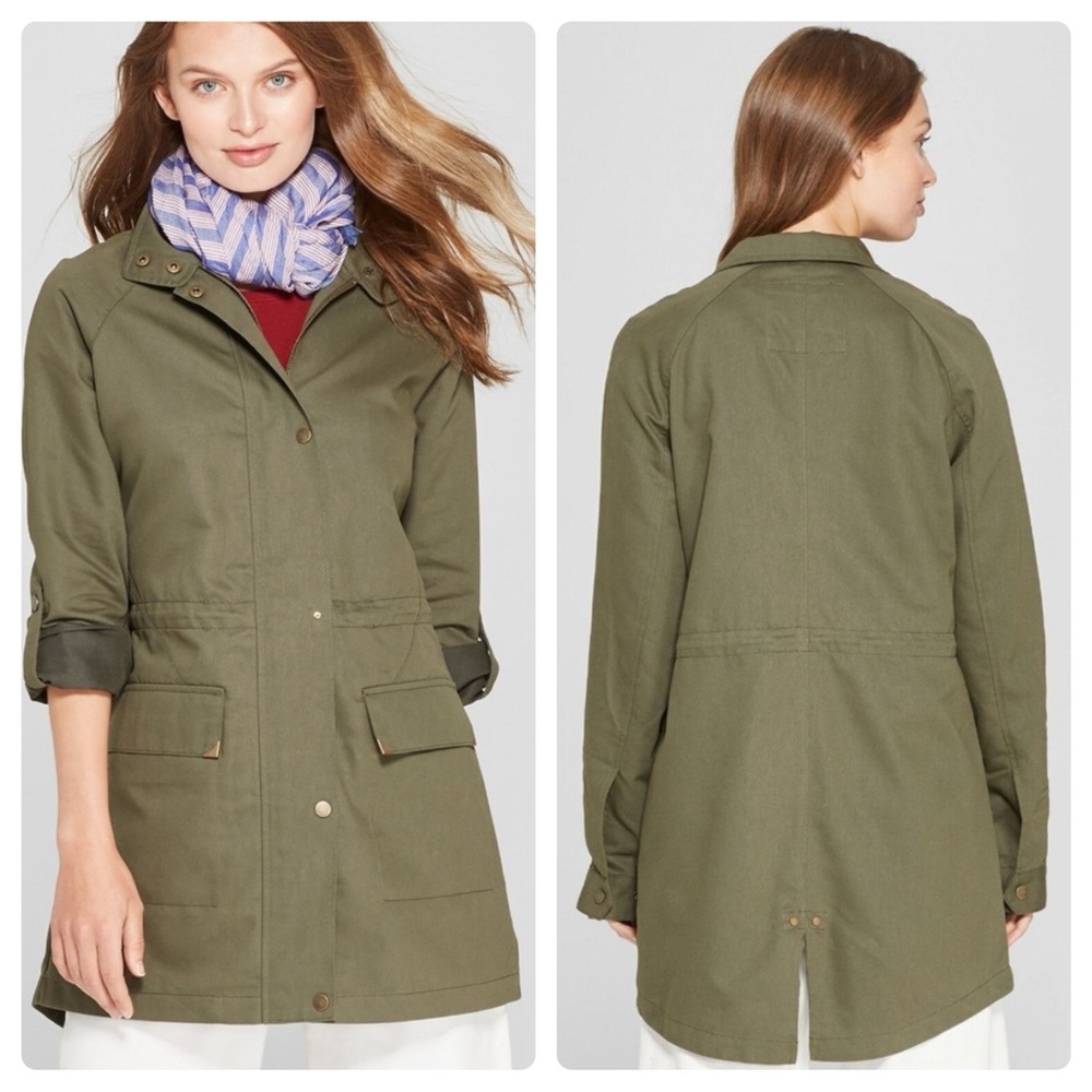 NEW A New Day Convertible Twill Anorak Utility Jacket
